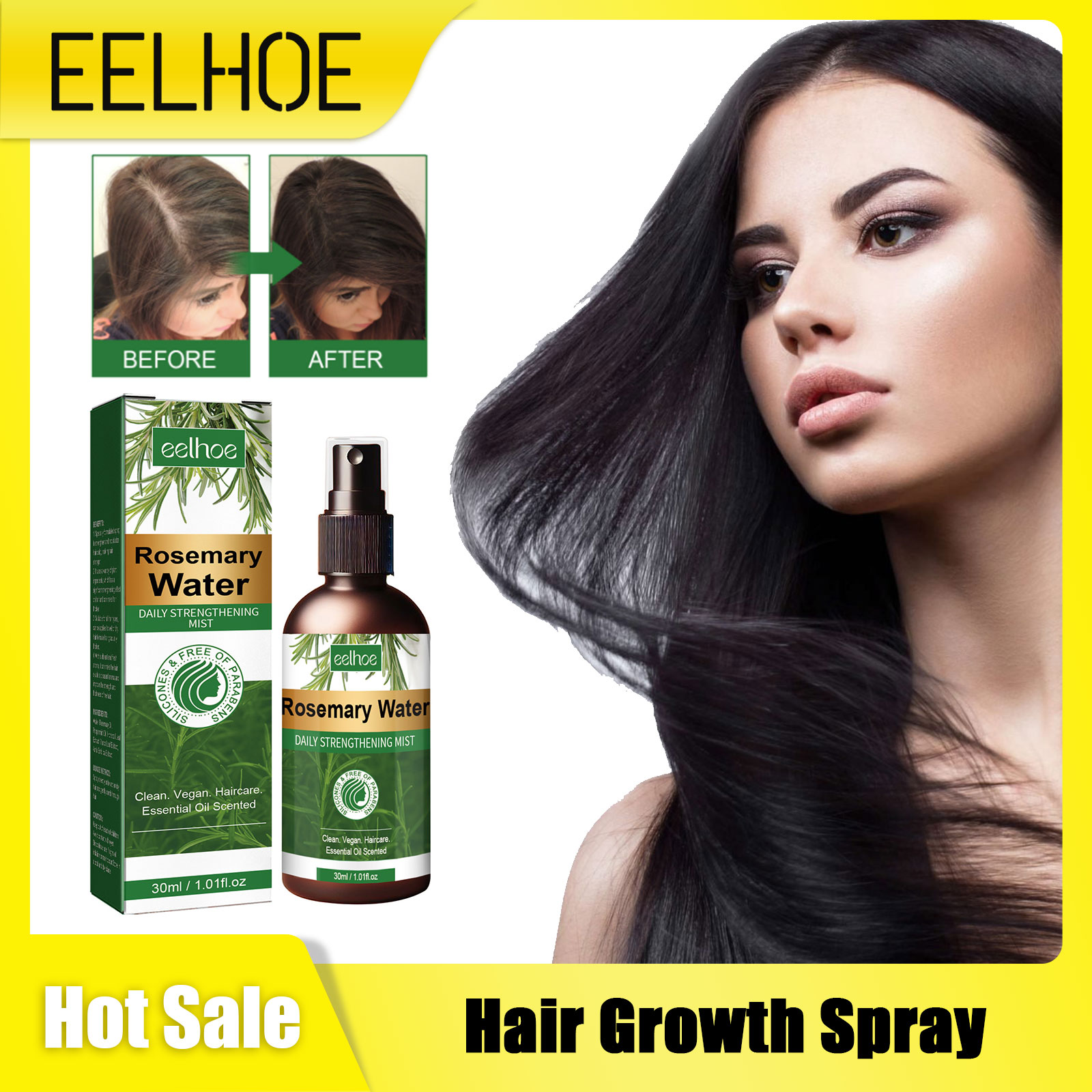 Hair Care Organic - Saçlar için Biberiye Spreyi Besleyici Saç