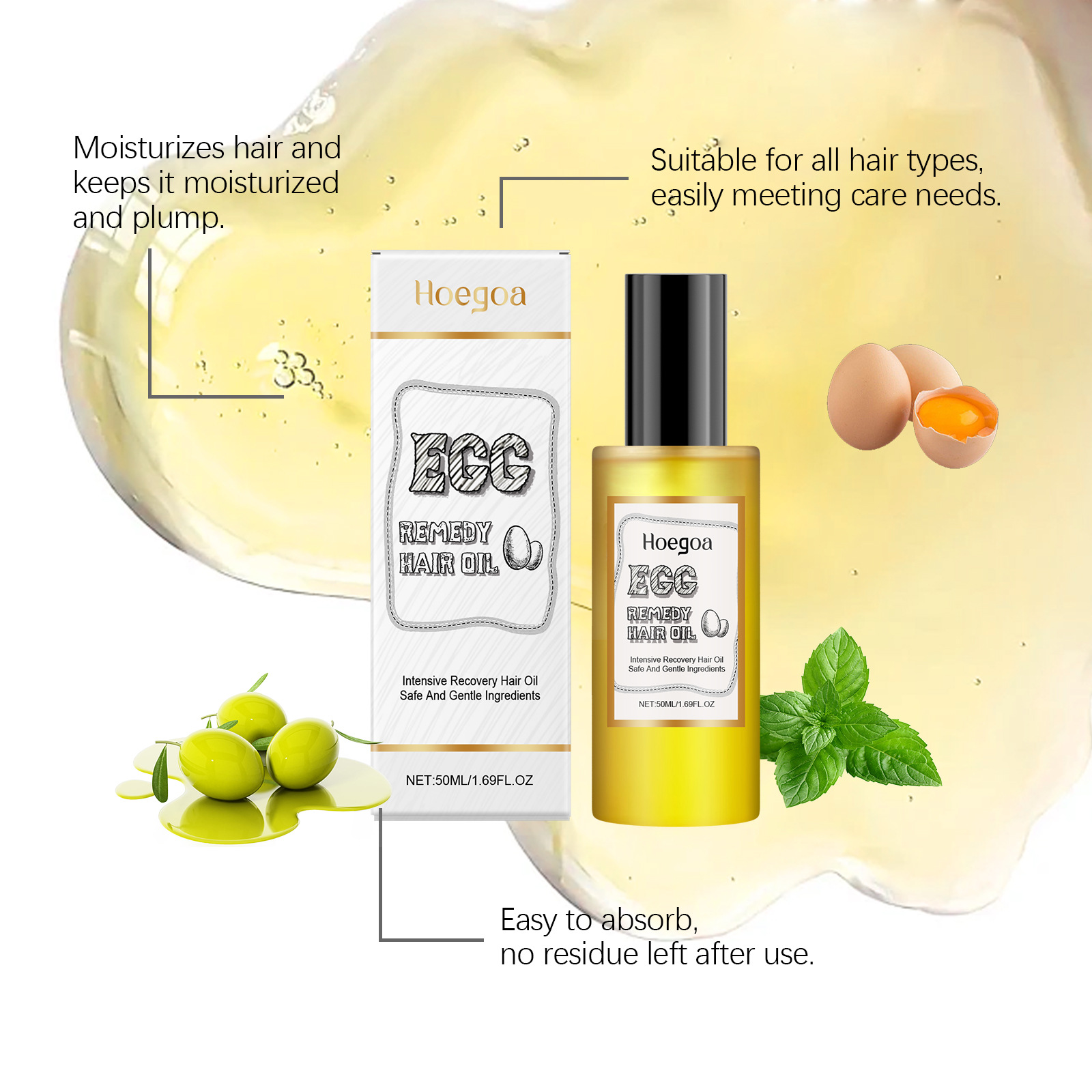 Yumurta Çözümü Saç Yağı Yumuşa - Hair Care Frizzy Hair incelemesi ve fiyatı