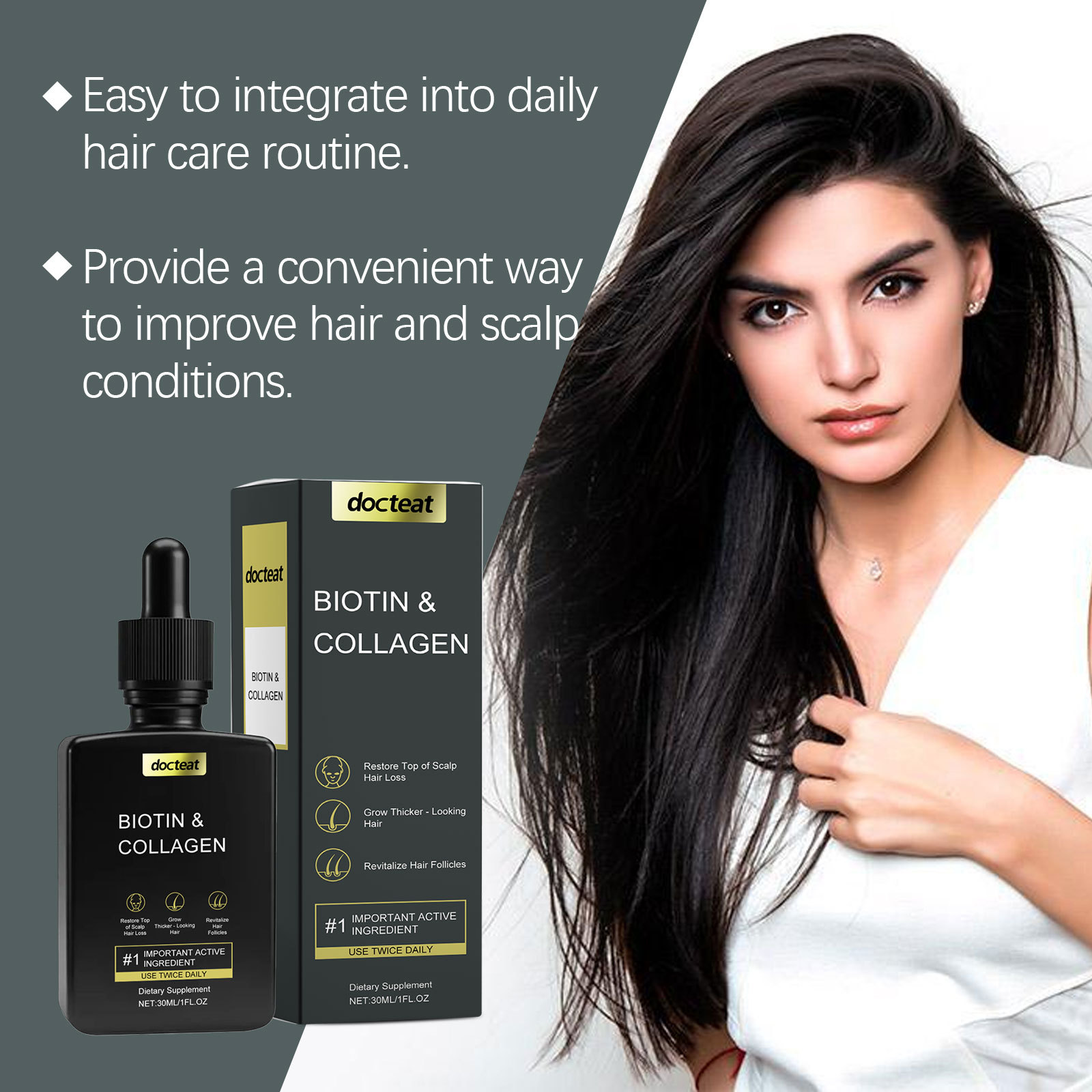 Kolajen Saç Uzatma Damlaları H - Hair Care For Dry And Frizzy Hair incelemesi ve fiyatı